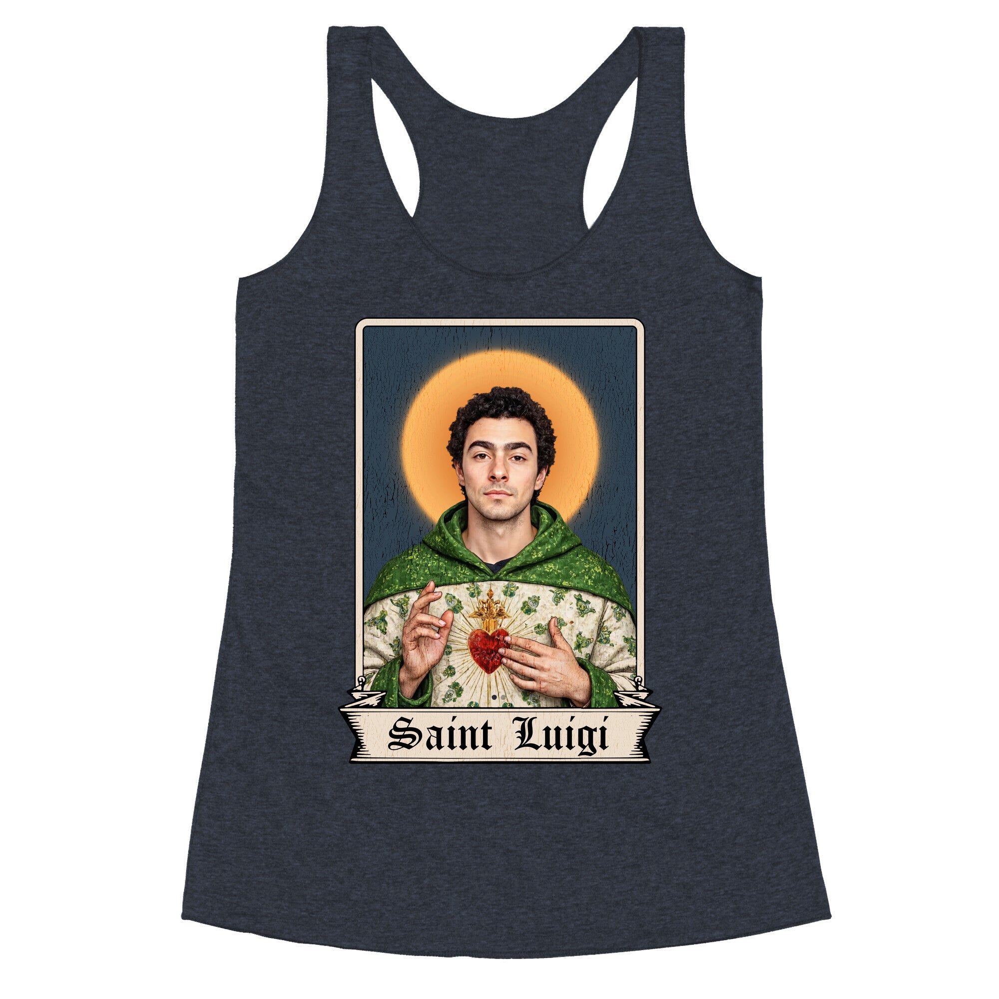 Saint Luigi Mangione Racerback Tank